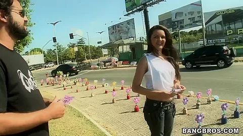 Simple-hearted Sofia gets in car with 2 strangers