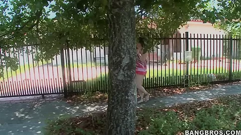 Petite latina Ripley Scott gets filmed on street