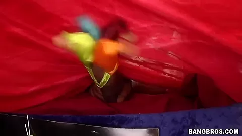Massive cock puppet show for a sexy exotic babe