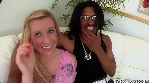 A cute lil slut is by a big stud