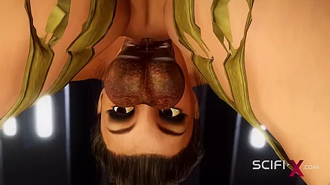 Cyber hunter fucks hard a sexy brunette in the sci-fi prison