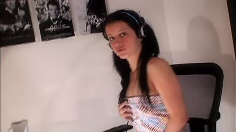 Horny solo teen 18+ DJ babe masturbates