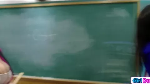 Teacher pussy licked by lesbian students 18+ and busty principal