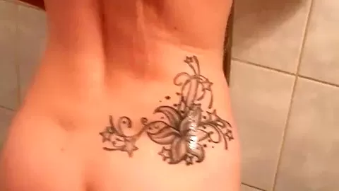 Hairy Chick Takes A Shower And Washes Sperm From Her Flooded Ass After Anal Sex