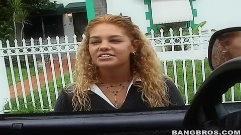 Cute blonde was taken to a porn party by models