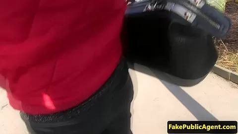 Redhead euro public fucked by fake agent