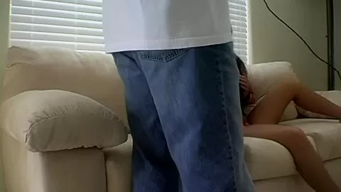 Gorgoeus blonde teen 18+ flexes for camera