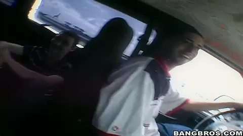 Big Titted Babe Gets Picked Up To Ride The Bang Bus