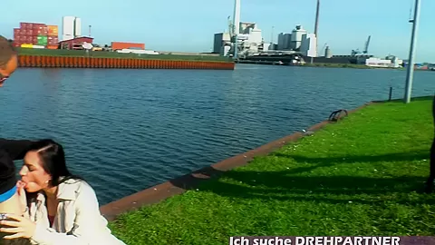 caught in public sex with german skinny teen 18+ outdoor blowjob