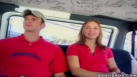 Mandi seduces hot blonde girl in the car