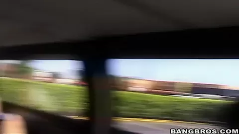 Julia excepts the challenge of being banged in the bus