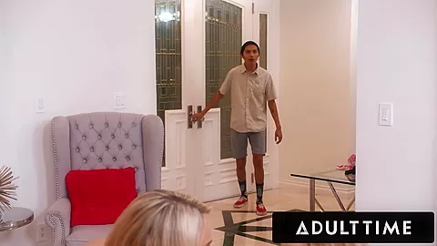 ADULT TIME - Lucky Stud AMBUSHED AND FUCKED By Hoard Of HORNY MILFS! INSANE REVERSE GANGBANG