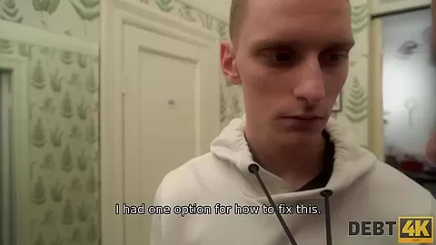 Debt4k. Husband sold his beautiful wifes ass to return the loan to collector