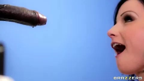 Tall stranger with huge black dick drills a cute pornstar