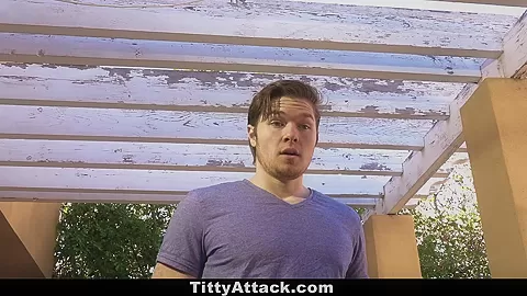 TittyAttack - Busty Babe Oiled up & Fucked