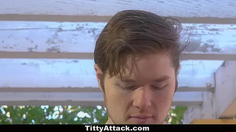 TittyAttack - Busty Babe Oiled up & Fucked