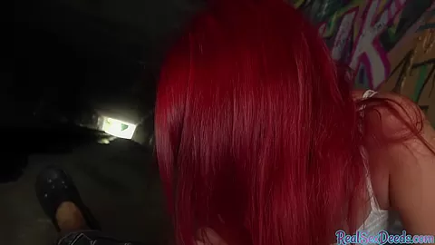 Bigass redhead teen 18+ POV public fucked outdoor 4 money