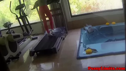 Bigboob skank brutally screwed in gym