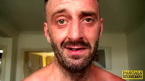 Choked UK slut throated with dildo