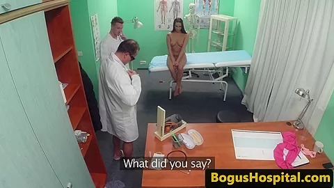 Hospital babe cockriding doctor after blowjob