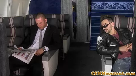 Busty cfnm stewardess analfucked mile high
