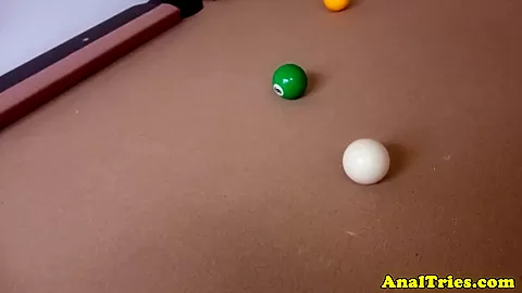 Amateur gf assfucked on pool table