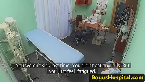Orally pleasured patient pussyfucked by doc