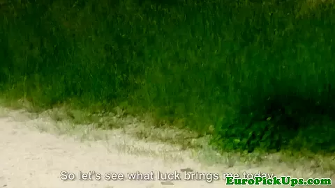 Pickedup euro Marie Getty cockriding outdoors