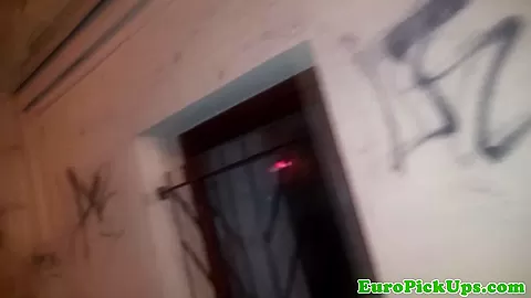 Real pickedup amateur european babe gets cum on tits