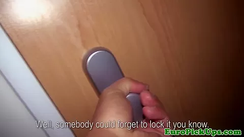 Real pickedup amateur european babe gets cum on tits