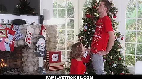 Familystrokes - Step-Sis Fucked During Christmas Pic