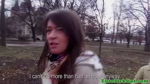 Pulled eurobabe facialized outdoors after car fuck