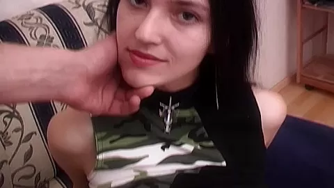 Hard Throat Gagging To A Pretty Emo teen 18+