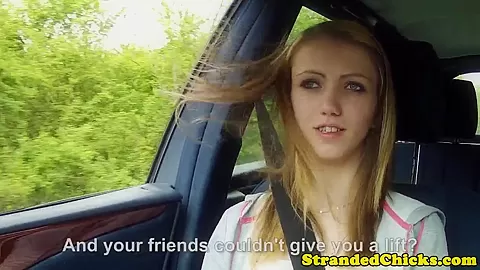 Gorgeous hitchhiking european amateur