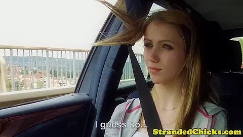 Gorgeous hitchhiking european amateur