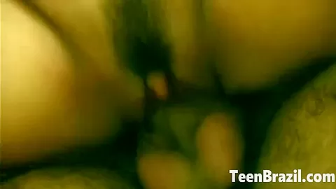 Cute Brazilian Teen with Tan Lines and Hairy Pussy has Sex