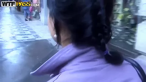Black haired Krystinka gets filmed in close up