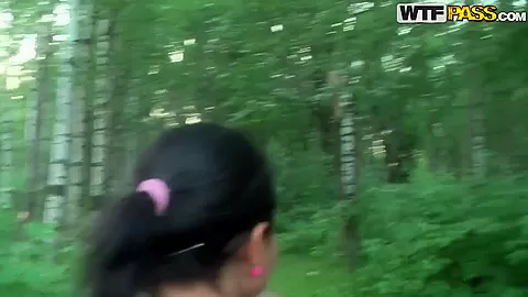 Jocelyn is walking with her boyfriend in the park