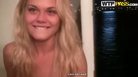Amateur young blonde Ivanka sucks stiff pecker