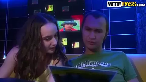 Russian teen 18+ bitch sucking a cock in the toilet