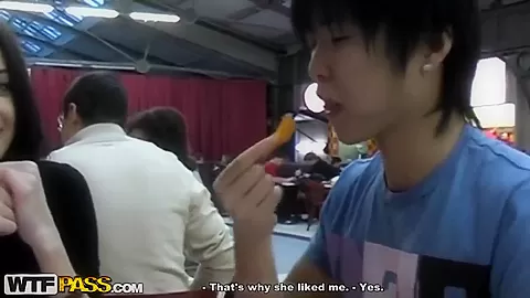 Pale black haired babe Nika gets filmed in public