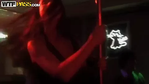 Hot teen 18+ brunette Natasha dances seductive strip tease dance