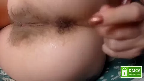 Close Up Playing With Different. Pushing Out Anal Beads Without Hands From Sexy Hairy Asshole