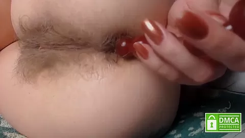 Close Up Playing With Different. Pushing Out Anal Beads Without Hands From Sexy Hairy Asshole