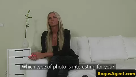 Office amateur titfucked for fake casting