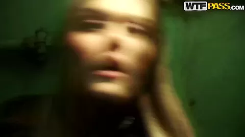 Young couple fucks in a dark public place before eating