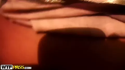 Young couple fucks in a dark public place before eating