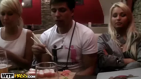 Stunning blonde girl Jocelyn agreed to fuck with strangers for some money