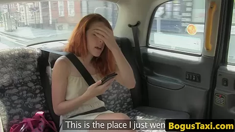 Spanish taxi ginger fucked doggystyle