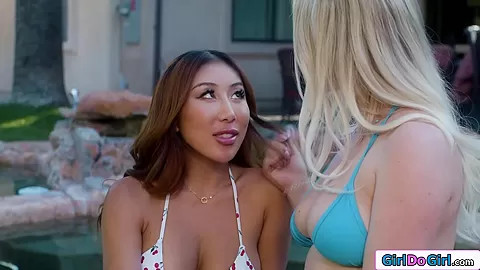 Kissing and licking my big tits stepmoms pussy helps us bond